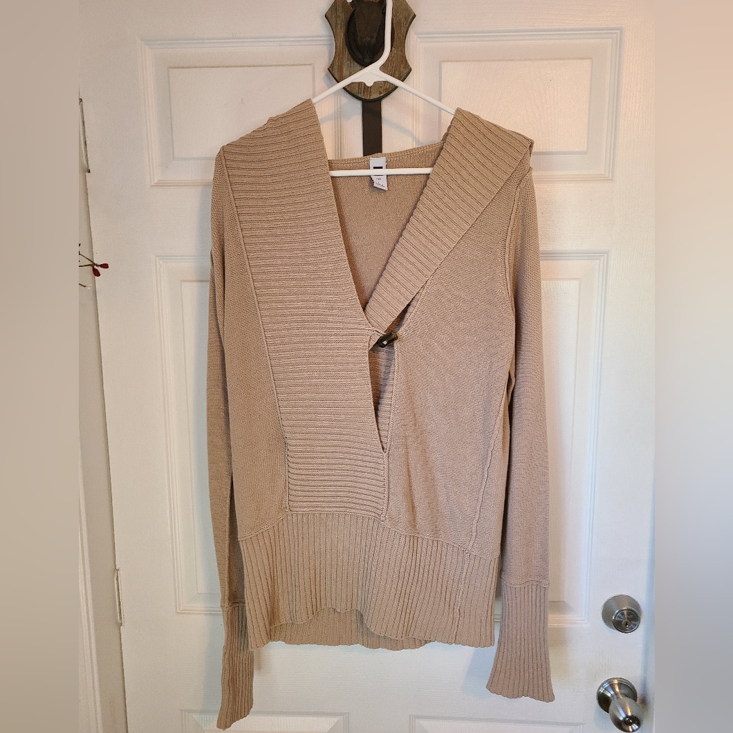 (1787) The Gap, Woman's Long Sleeve Sweater, Size: Large Color: Tan
